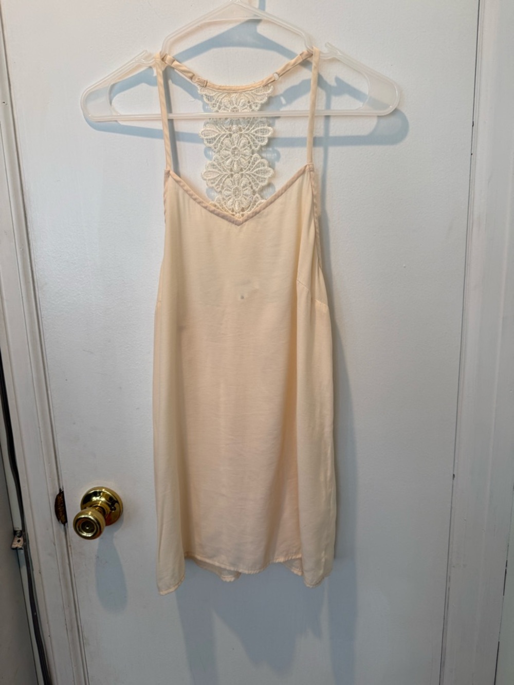Women’s Cream Lace-Back Top